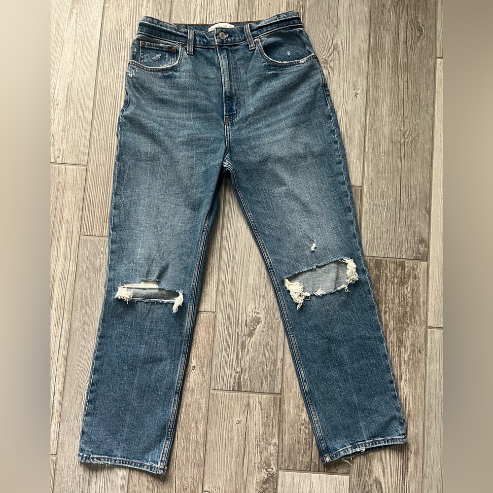 Abercrombie & Fitch The Ankle  Straight Ultra High Rise Jeans